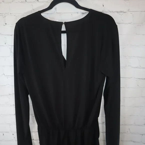 BCBGeneration Black Long Sleeve Romper Women's Size M - Picture 3 of 7